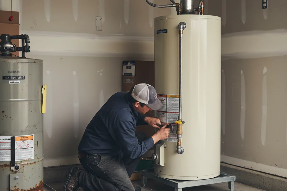 Water heater and shutoff valve replacement in Glyndon